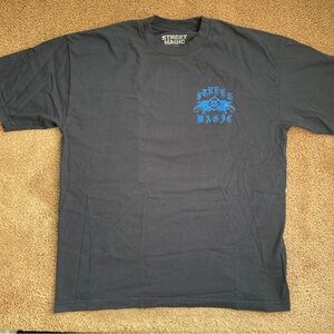 Street Magic Black T-Shirt with Blue Graphic